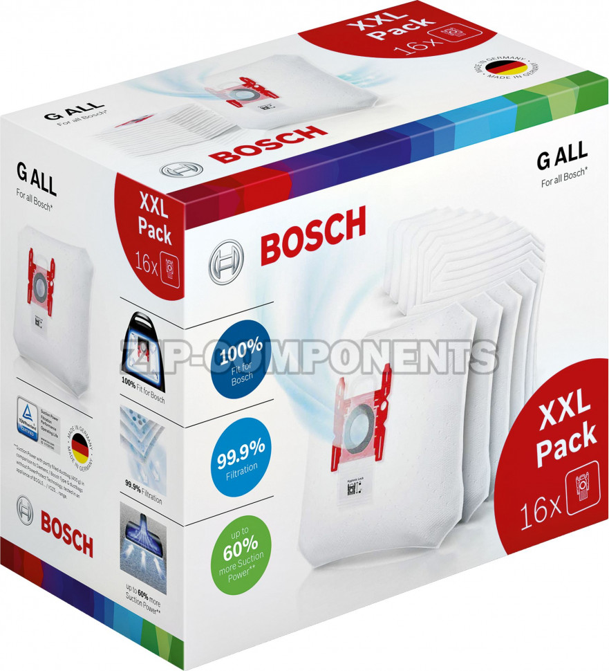 Мешок тип &quot;G ALL&quot;, 16 шт для пылесоса Bosch 17002095