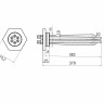 Тэн для электрического котла 2500W ТЭНБ-7,5 (ТЭН 80 В 10/2,5 P 220) фланец G2